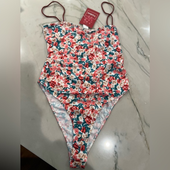Versusa Bodysuit floral Brand New Sz M NWT - Picture 4 of 5